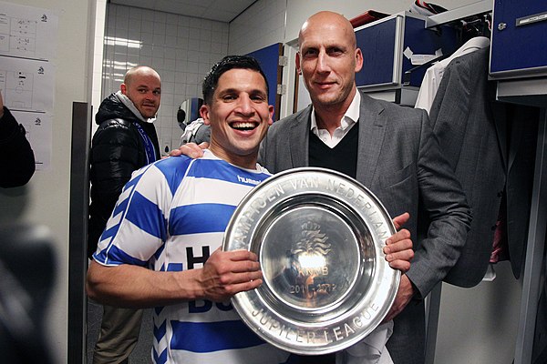 Stam (right) during his period with PEC Zwolle