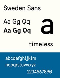 Образец шрифта Sweden Sans typeface.tif