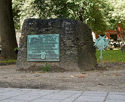 Samuel Adams grave marker in Boston, MA