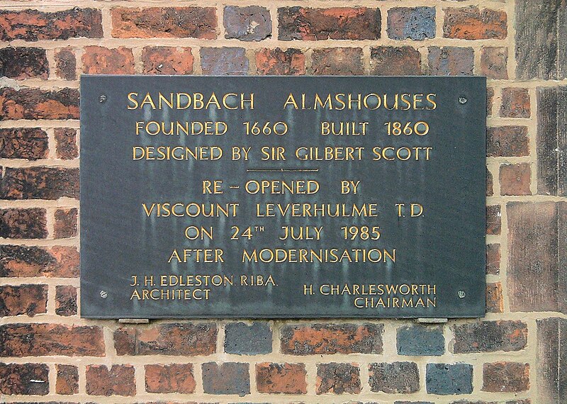 File:Sandbach Almshouses Foundation Plaque.jpg