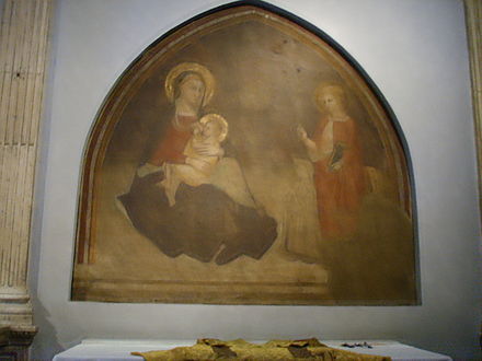 Lunette du XIVe siècle de la chapelle Della Pura.