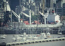 The Savannah in the port of Buenos Aires.