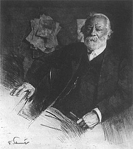 Лешетицкий на гравированном портрете Фердинанда Шмутцера (1911)