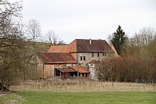 Die ehemalige Mühlenanlage Schneidmühle im Aschbachtal bei Markelsheim.