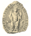 El bisbe Enric en un segell del bisbe Benet de Finlàndia, 1332