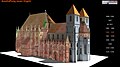3D historical restoration showing Saint Sebald's late Gothic East Choir addition superimposed on the early Gothic church
