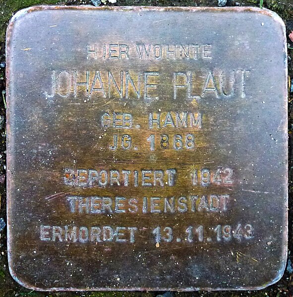 File:Seesen Stolperstein Johanne Plaut.jpg