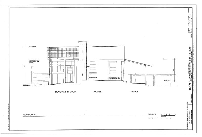 File:Seward Plantation, Blacksmith's Shop and House, Farm Road 390, Independence, Washington County, TX HABS TEX,239-INDEP,9C- (sheet 2 of 5).tif