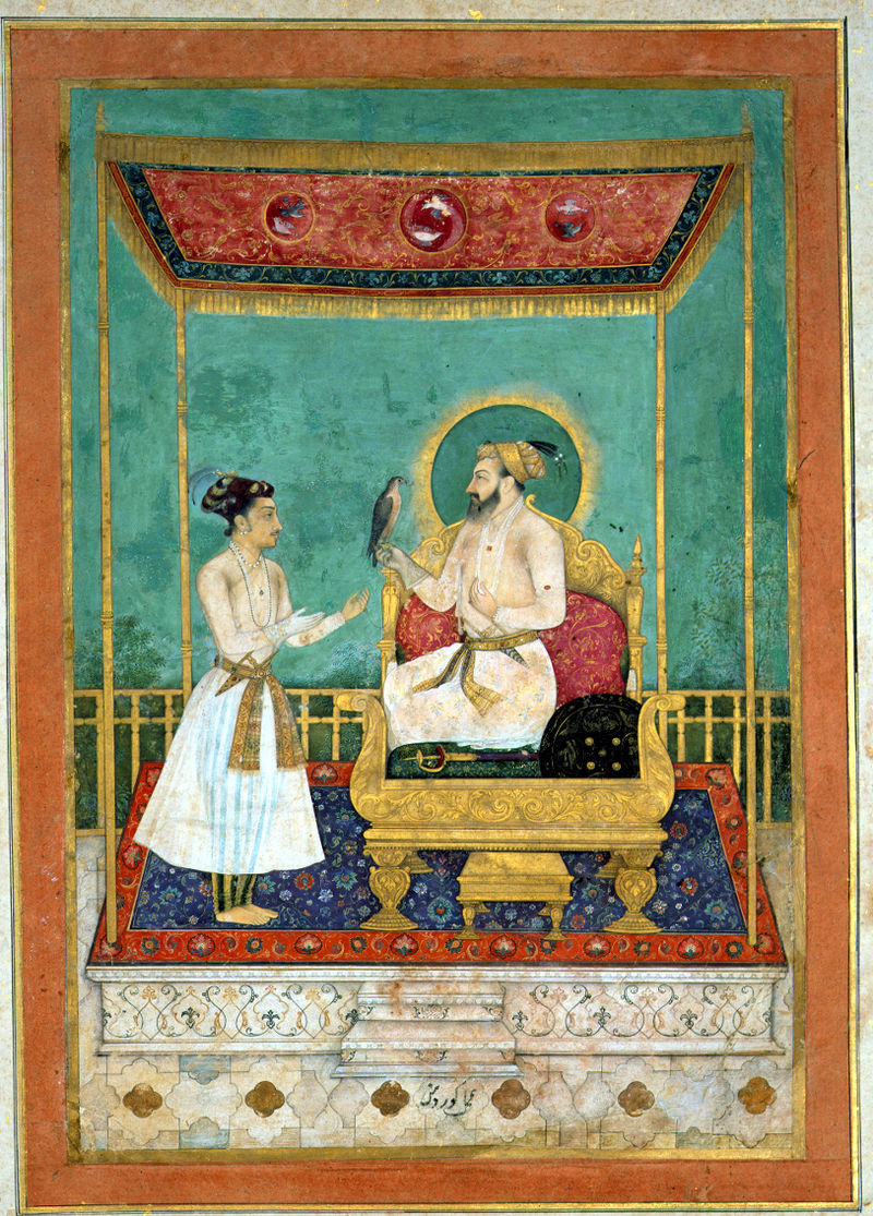 File:Shah Jahan accepts a falcon from Dara Shikoh.jpg - Wikimedia ...