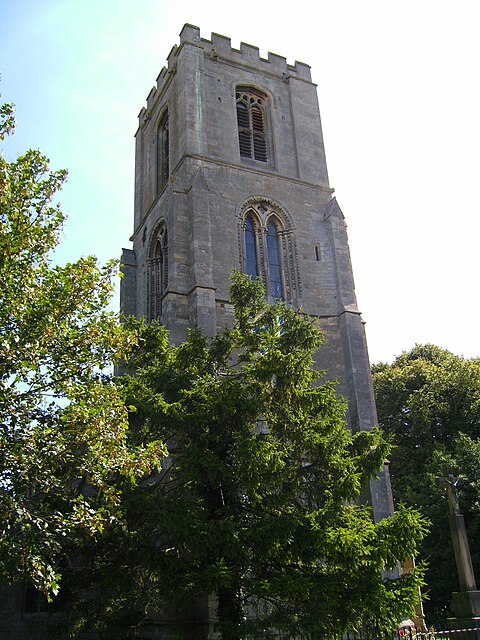 St. Margaret's church in Sibsey, Lincolnshire, where Frank Besant was vicar from 1871 to 1917