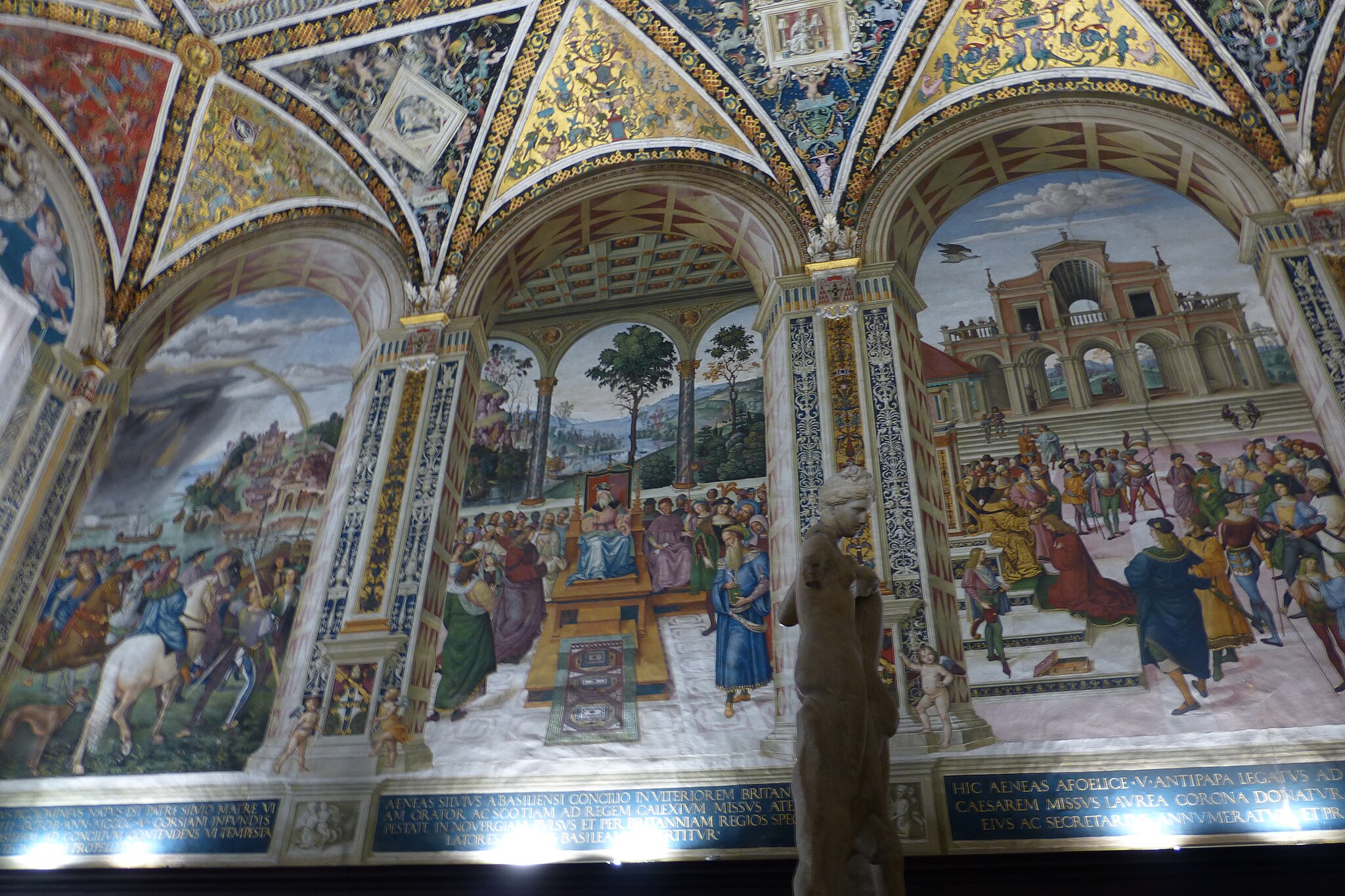 Piccolomini Library, the three first scenes, Siena Cathedral