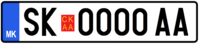 Placas De Identificação De Veículos Na Macedônia Do Norte