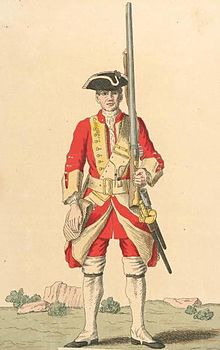 Soldier of 15th regiment, 1742 Soldier of 15th regiment 1742.jpg