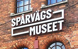 Spårvägsmuseet, Stockholm, maj 2022 (skylt).jpg