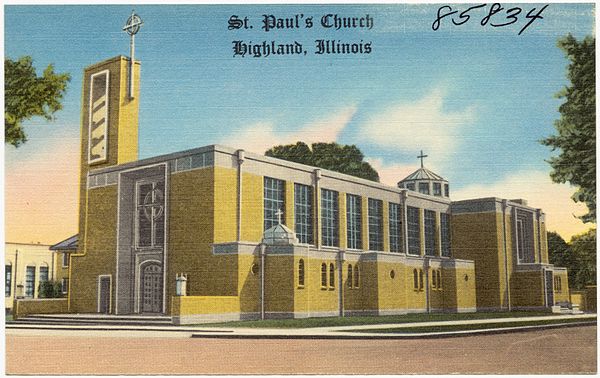 St. Paul's Church on a postcard