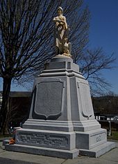 This monument, located in Courthouse Park, honors those volunteers who died in the Civil War. St Johnsbury Monument.jpg
