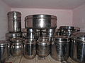 Steel Kithen utensils at Nizampet.JPG