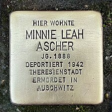 Stolperstein, Minnie Leah Ascher in Hannover, Gretchenstraße 24 vom 09.11.2022