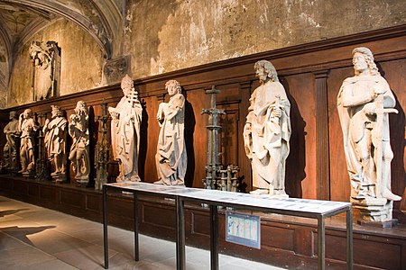 Original statues in the Musée de l'Œuvre Notre-Dame