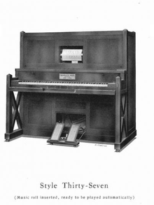 Piano "Style Thirty-Seven" with automatic music roll Style 37 Krakauer piano.png