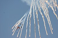 Su-27 Flanker shoots off false heat targets.jpg