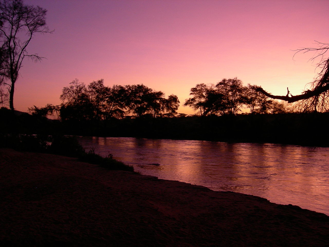 Sunset in Samburu County. Credit: Joachim Huber.