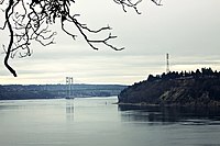 Tacoma Narrows Bridge from Point Defiance Park