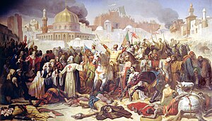 Еміль Сіньйоль "Здобуття Єрусалиму хрестоносцями 15 листопада 1099 року", картина ХІХ ст.