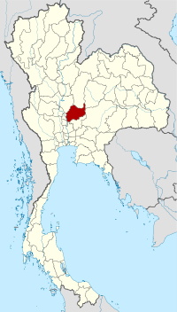 Lopburi'nin Tayland'daki konumu