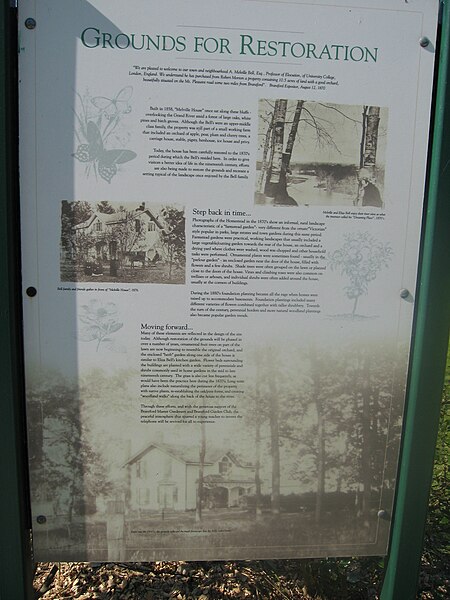 File:The Bell Homestead National Historic Site, Brantford, Ontario, Canada, incl. Vistor Ctr, Henderson Home, Carriage House and Dreaming Place IMG 0022.JPG