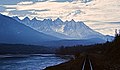 Seven Sisters Peaks seen with Orion Peak (furthermost right), and Skeena River