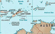 Map of East Timor and the surrounding area