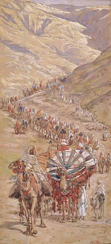 The Caravan of Abram (watercolor circa 1896-1902 by James Tissot) Tissot The Caravan of Abraham.jpg