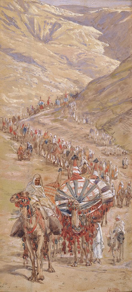 La caravana de Abraham (acuarela circa 1896–1902 de James Tissot)