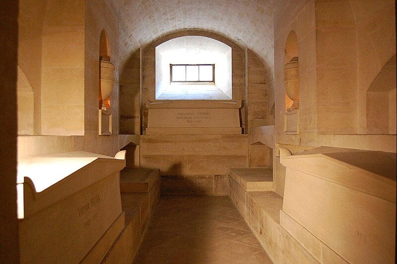 File:Tomb of Dumas and Hugo and Zola in Panthéon, 16 April 2010.jpg