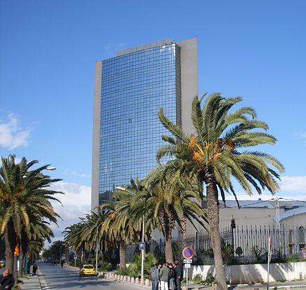 View of the building of "Tour de la nation" in avenue Mohamed-V