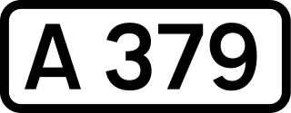 A379 road road in Devon, England