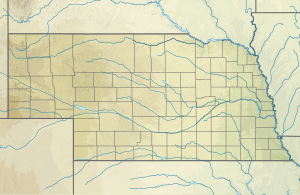 Reliefkarte: Nebraska