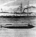 ၁၈၆၂တွင်ရေချသည့် Alligator(ခေါင်းတိုမိကျောင်း)သည် အမေရိကန်ရေတပ်၏ပထမဆုံးရေငုပ်သင်္ဘောဖြစ်သည်။ ပြင်သစ်အင်ဂျင်နီယာ ဘရူးတပ်ဒီဗီလာရွိုင်က ပုံစံထုတ်ပေးခဲ့သည်။