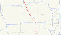 Map of US Highway 218