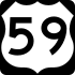 Markierung der US-Route 59