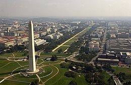 Virginia Tech National Capital Region offers a number of SPIA programs for students within the Washington metropolitan area. US Navy 030926-F-2828D-307 Aerial view of the Washington Monument.jpg