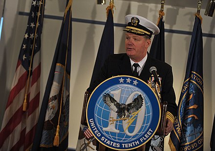 Vice Adm. Barry McCullough, first commander of U.S. Fleet Cyber Command