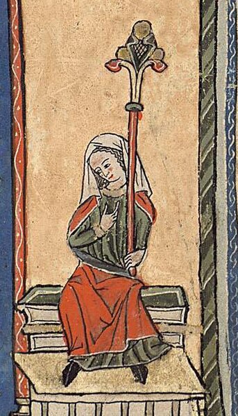 Urraca Henriques depicted in a goth manuscript from the 13th century