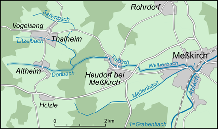 Verlaufskarte Grabenbach bei Meßkirch