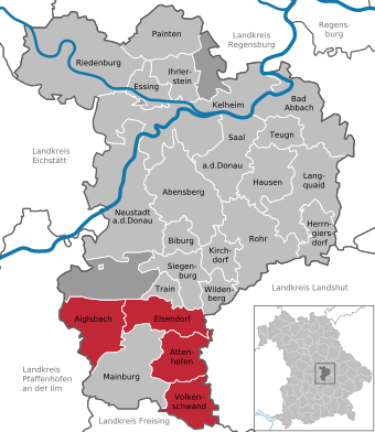 Area of the partnership in Kelheim Verwaltungsgemeinschaft Mainburg in KEH.svg