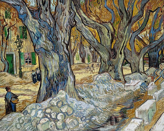 Vincent van Gogh, Les Grands platanes (Travailleurs de la route à Saint-Rémy) (1889), Cleveland Museum of Art.