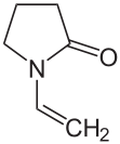Strukturel formel af N-vinylpyrrolidon
