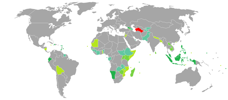 Visa requirements for Turkmen citizens
.mw-parser-output .legend{page-break-inside:avoid;break-inside:avoid-column}.mw-parser-output .legend-color{display:inline-block;min-width:1.25em;height:1.25em;line-height:1.25;margin:1px 0;text-align:center;border:1px solid black;background-color:transparent;color:black}.mw-parser-output .legend-text{}
Turkmenistan
Visa free access
Visa on arrival
eVisa
Visa available both on arrival or online
Visa required Visa requirements for Turkmenistan citizens.1.png