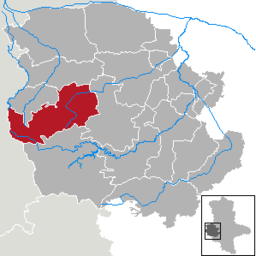Wernigerodes läge i Landkreis Harz